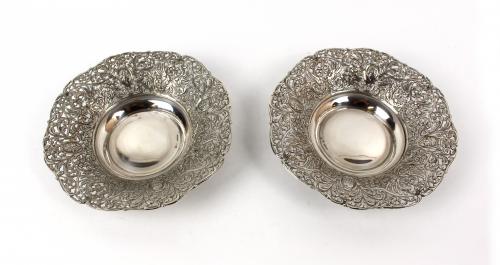 PAREJA DE CENTROS DE  PLATA