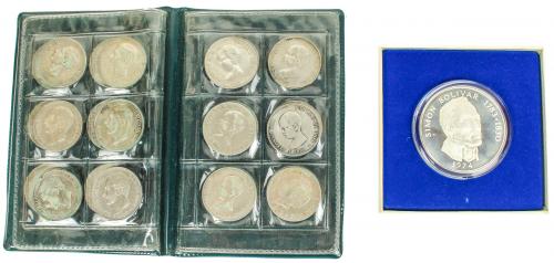 24 "DUROS" DEL S. XIX Y MONEDA CONMEMORATIVA