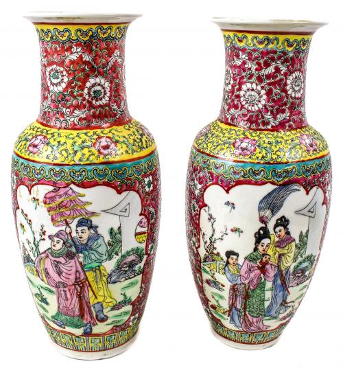 PAREJA DE JARRONES ORIENTALES