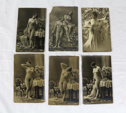SEIS POSTALES "EROTICAS" DE PPS. DEL S.XX