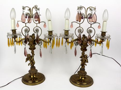 DOS CANDELABROS DE METAL PULIDO