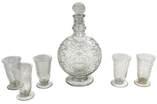 CONJUNTO LICORERO EN CRISTAL