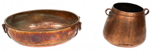 OLLA Y RECIPIENTE EN COBRE