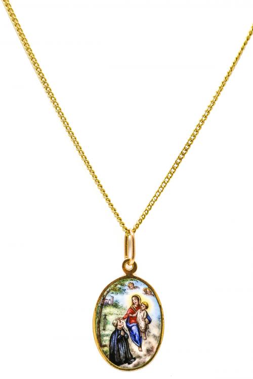 MEDALLA CON CADENA DE MEDIADOS DEL S.XX