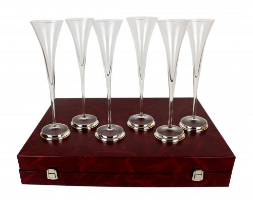 CONJUNTO DE SEIS COPAS DE CAVA DEL ULTIMO TERCIO DEL S.XX