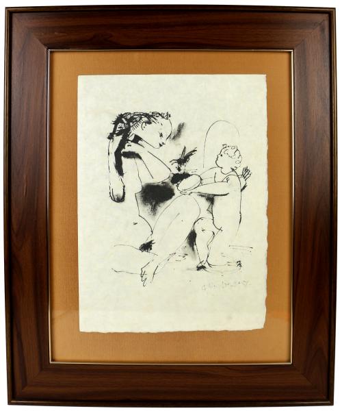 PAREJA DE  LITOGRABADOS DE PICASSO