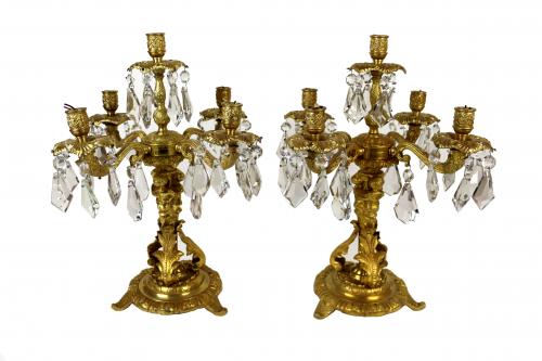PAREJA DE CANDELABROS DE LA SEGUNDA MITAD DEL S.XX