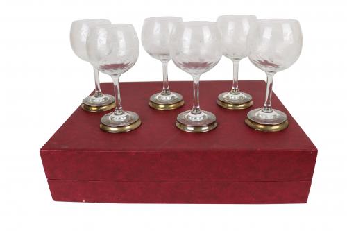 SEIS COPAS DE VINO DEL ULTIMO TERCIO DEL S.XX