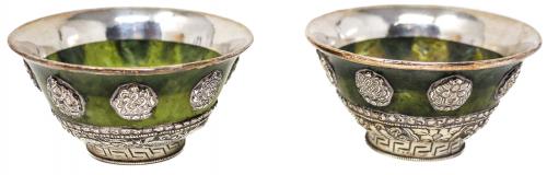 CUENCOS DE PLATA Y JADE