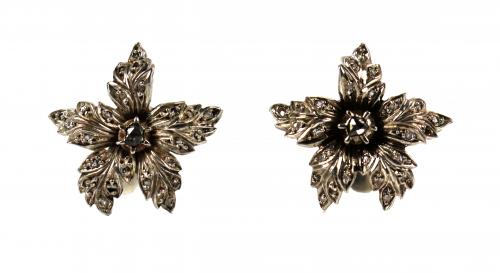 PENDIENTES DE PLATA CON DIAMANTES
