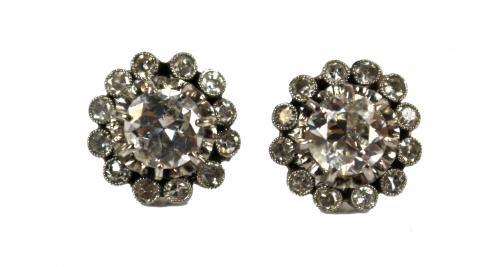 PENDIENTES ROSETONES DE PPS. DEL S.XX
