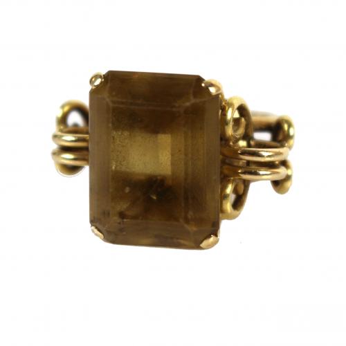 ANILLO CON TOPACIO AMARILLO