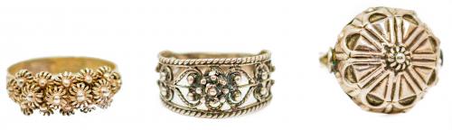TRES ANILLOS DE PLATA