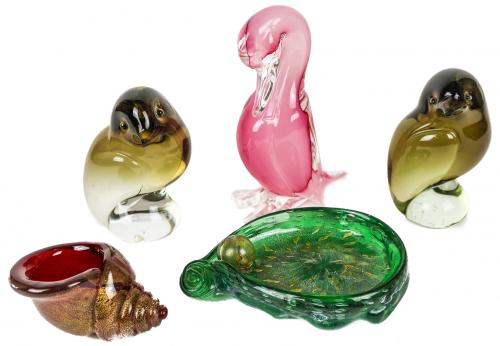 CONJUNTO DE PIEZAS EN CRISTAL DE MURANO