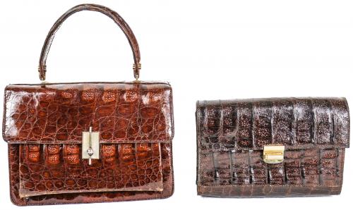 DOS BOLSOS EN PIEL DE COCODRIO