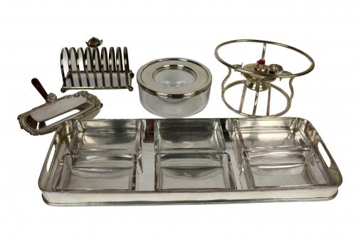 GRAN LOTE DE METAL PLATEADO.