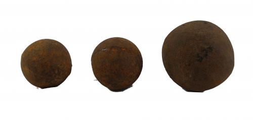 TRES BALAS DE CAÑON  FLES. S.XIX