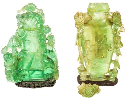 DOS PEBETEROS ORIENTALES DE FLUORITA