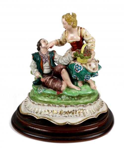 "CAMPAESINOS" FIGURA EN PORCELANA DE  MEDIADOS S XX