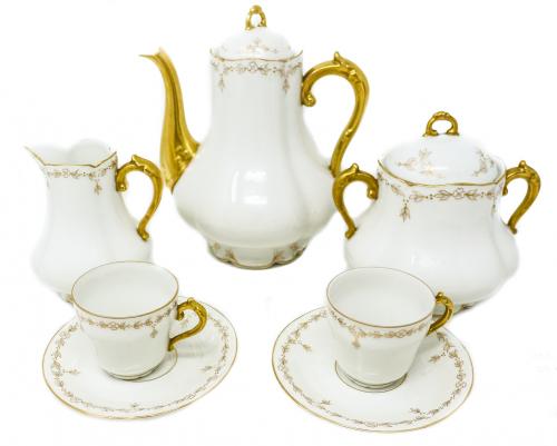 JUEGO DE CAFÉ EN PORCELANA FRANCESA