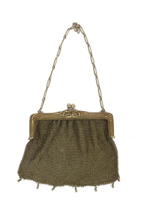 BOLSO DE MALLA EN PLATA AÑOS 20