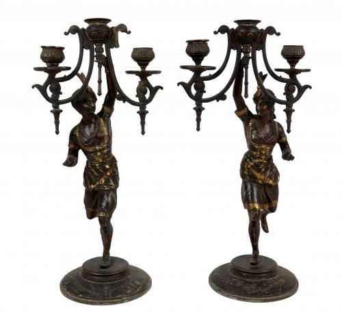 PAREJA DE CANDELABROS DEL S.XIX