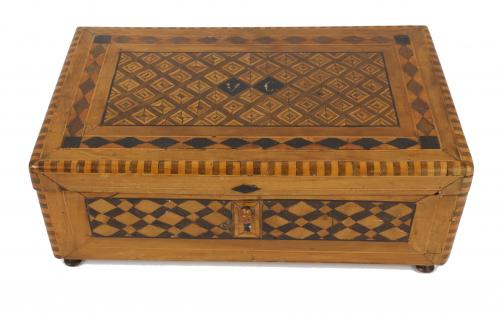 CAJA JOYERO EN MADERA DE FINALES DEL S.XIX
