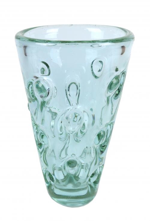 JARRON FLORERO EN CRISTAL DE MURANO AÑOS 60