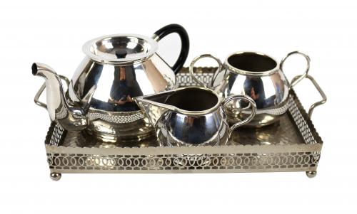 LOTE DE METAL PLATEADO