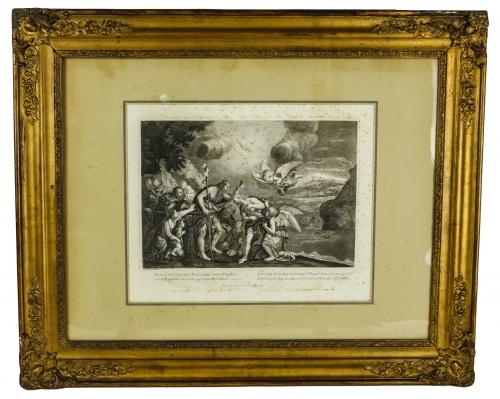 GRABADO LITOGRÁFICO FRANCES DEL S.XIX.