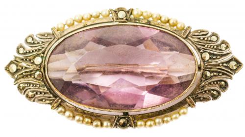 BROCHE NOUCENTISTA CON AMATISTA