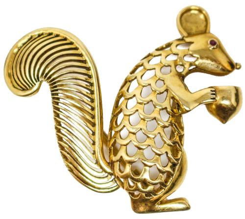BROCHE ARDILLA DE LOS AÑOS 40