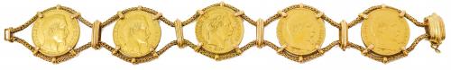 PULSERA CON MONEDAS DE MEDIADOS S.XX