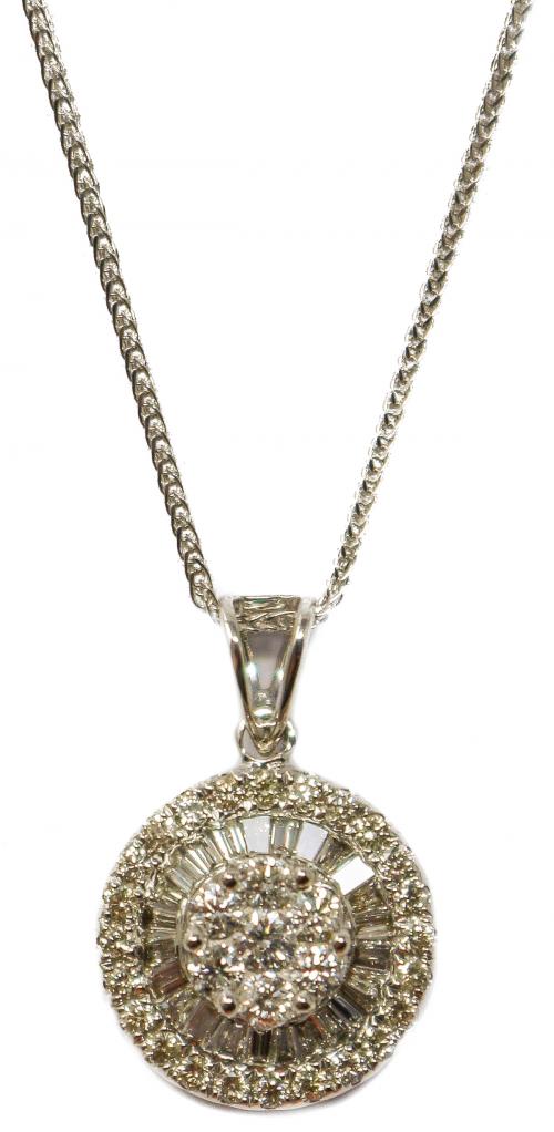 COLGANTE ROSETÓN CON DIAMANTES