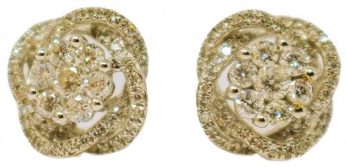 PENDIENTES ROSETONES FLOR