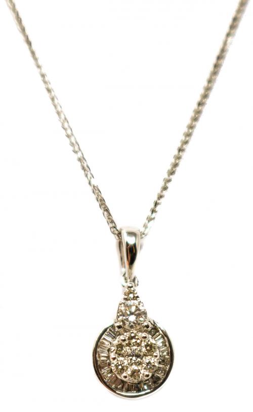 COLGANTE ROSETÓN CON DIAMANTES