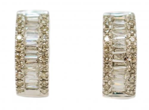 PENDIENTES ARGOLLAS CON DIAMANTES