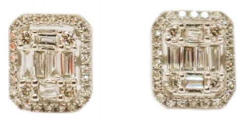PENDIENTES ROSETONES CON DIAMANTES