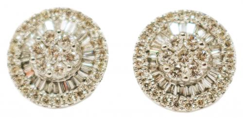 PENDIENTES ROSETÓN CON BRILLANTES