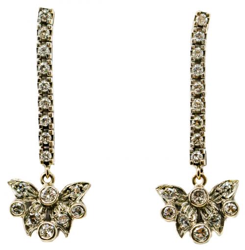 PENDINTES LARGOS CON BRILLANTES