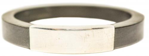 PULSERA ESCLAVA DE ÉBANO Y PLATA