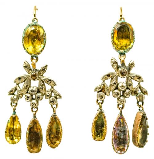 PENDIENTES POPULARES GIRANDOLE DEL S.XIX