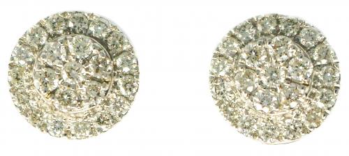 PENDIENTES ROSETONES CON DIAMANTES