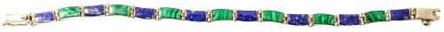 PULSERA CON MALAQUITA Y LAPISLÁZULI
