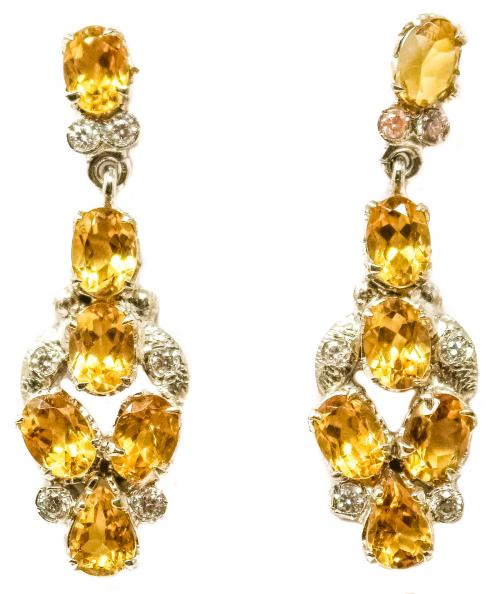 PENDIENTES CON CITRINOS