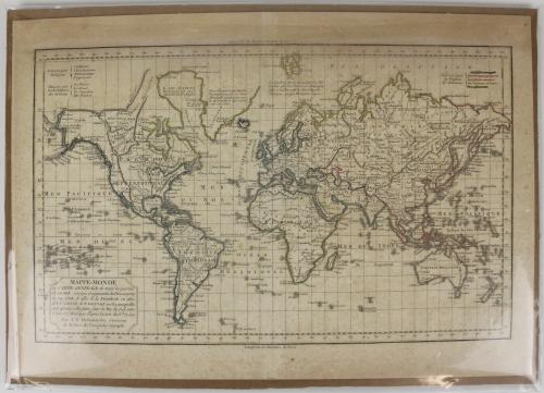 "MAPA MUNDI" DE PPS. DEL S.XIX