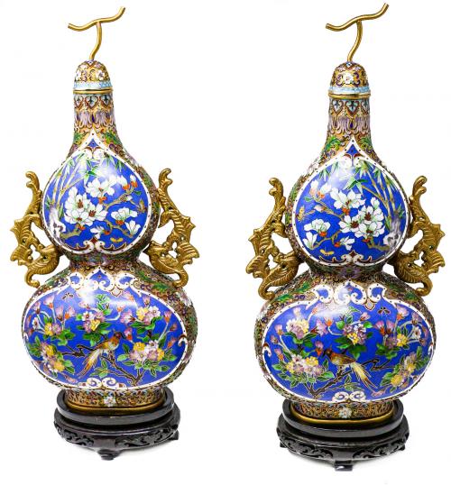PAREJA DE JARRONES OREINTALES CLOISONÉ