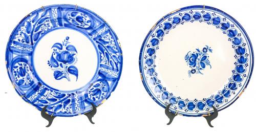 DOS PLATOS EN CERAMICA VALENCIANA