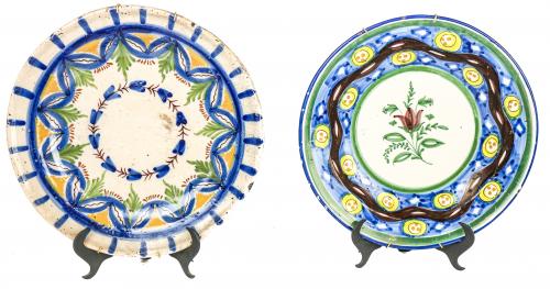 DOS PLATOS EN CERAMICA VALENCIANA