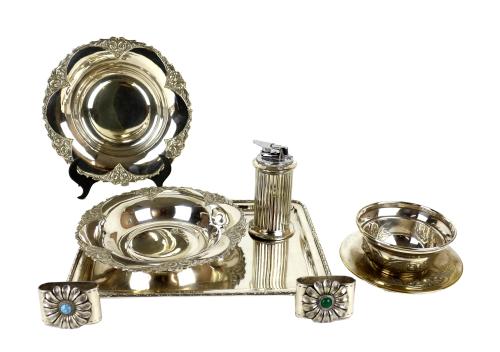 LOTE VARIADO DE METAL PLATEADO